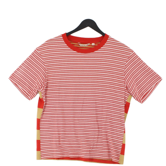 Marni Women's T-Shirt XS Red 100% Cotton
