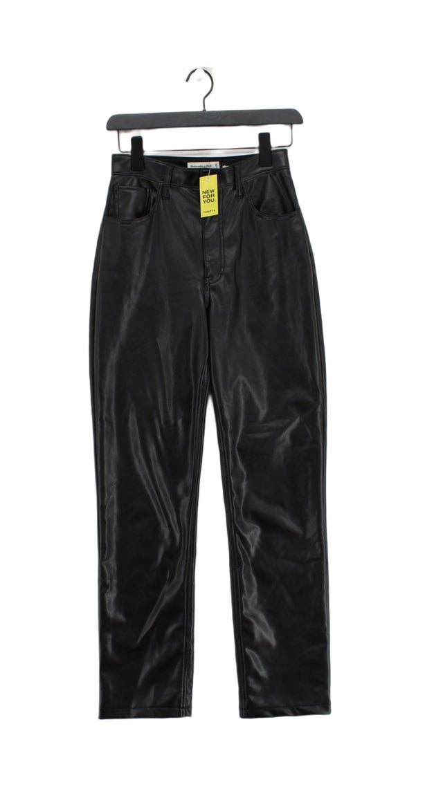 Abercrombie & Fitch Women's Suit Trousers W 26 in Black Polyester with Elastane