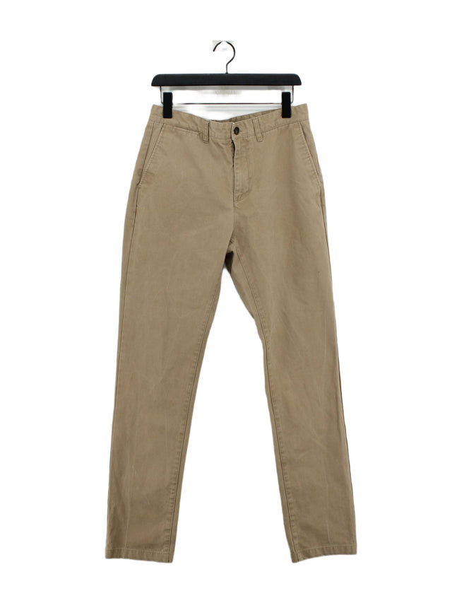 John Lewis Men's Trousers W 32 in Tan 100% Cotton