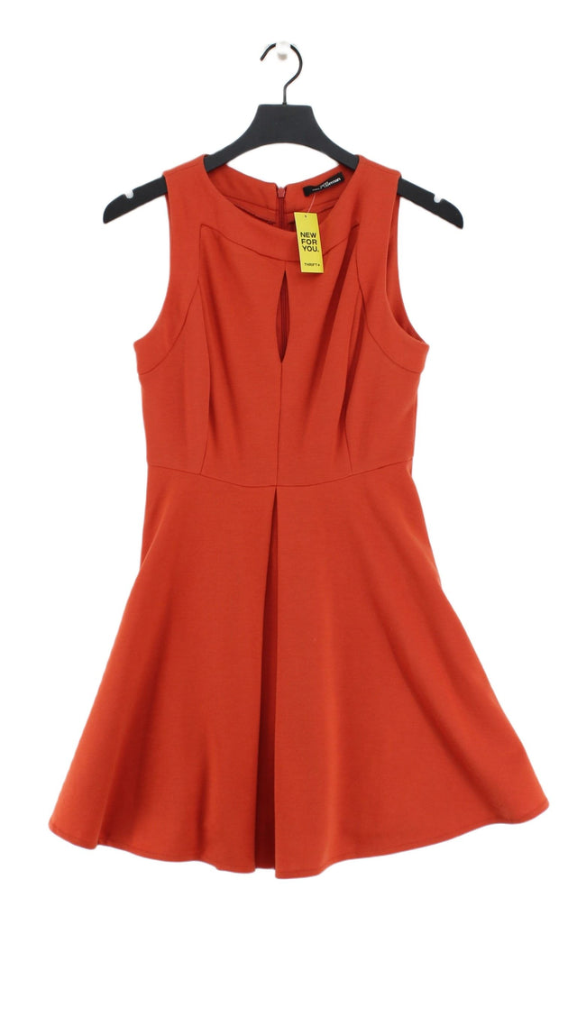 Jane Norman Women's Midi Dress UK 12 Orange Polyester with Elastane