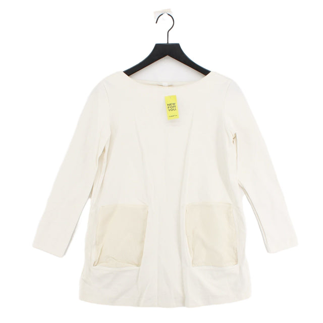 COS Women's Top S White Viscose with Silk
