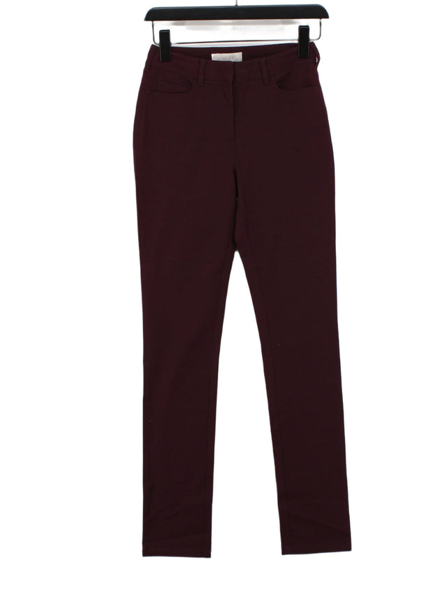 Hobbs Women's Trousers UK 6 Red Cotton with Elastane, Viscose