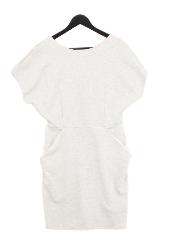 Oliver Bonas Women's Midi Dress UK 10 Grey Polyester with Elastane, Viscose