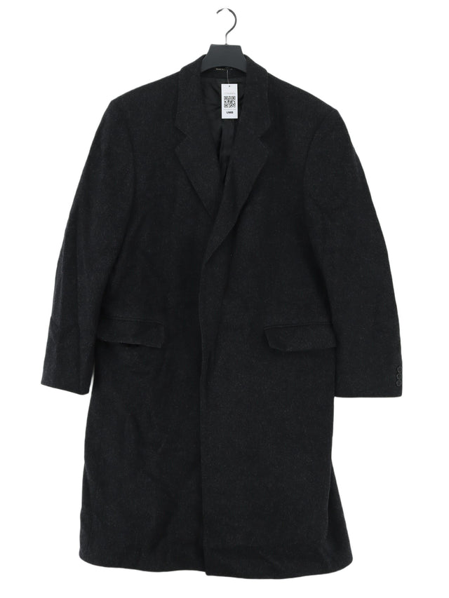 St. Michael Men's Coat Chest: 40 in Black 100% Wool