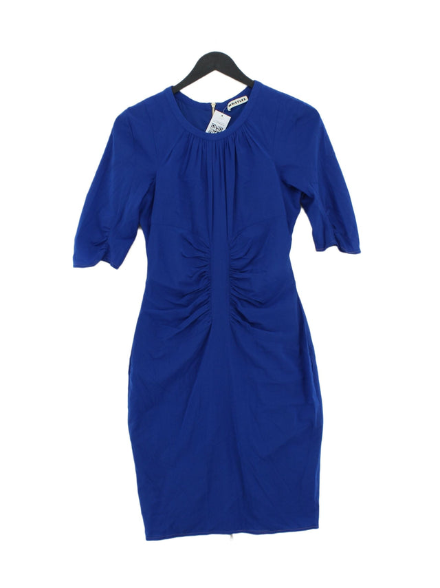 Whistles Women's Midi Dress UK 8 Blue Silk with Elastane, Polyester