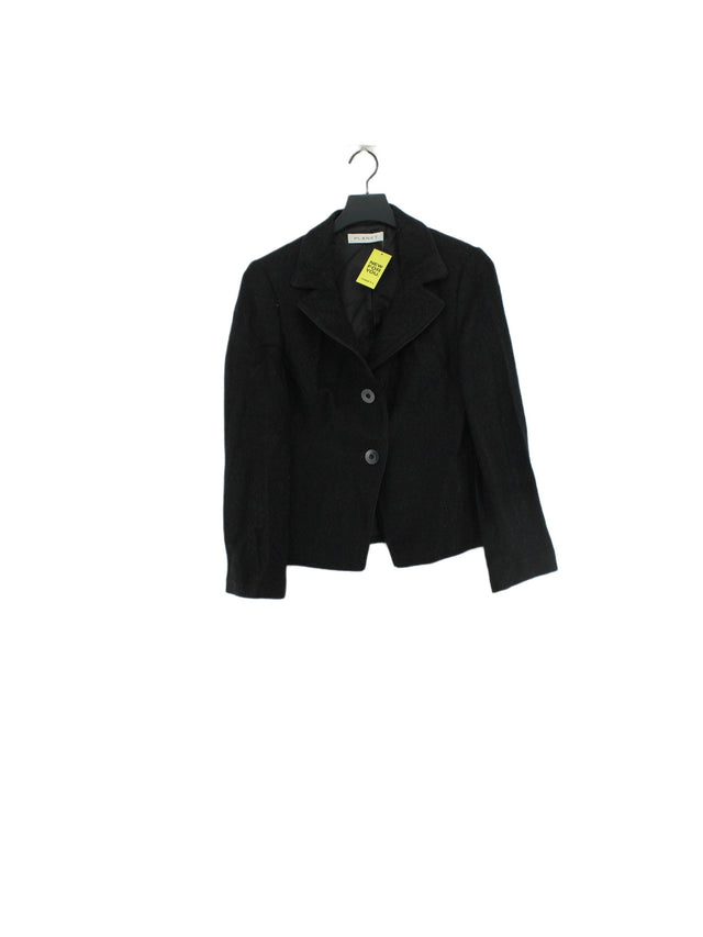 Planet Women's Blazer UK 8 Black Viscose with Cotton, Linen, Other