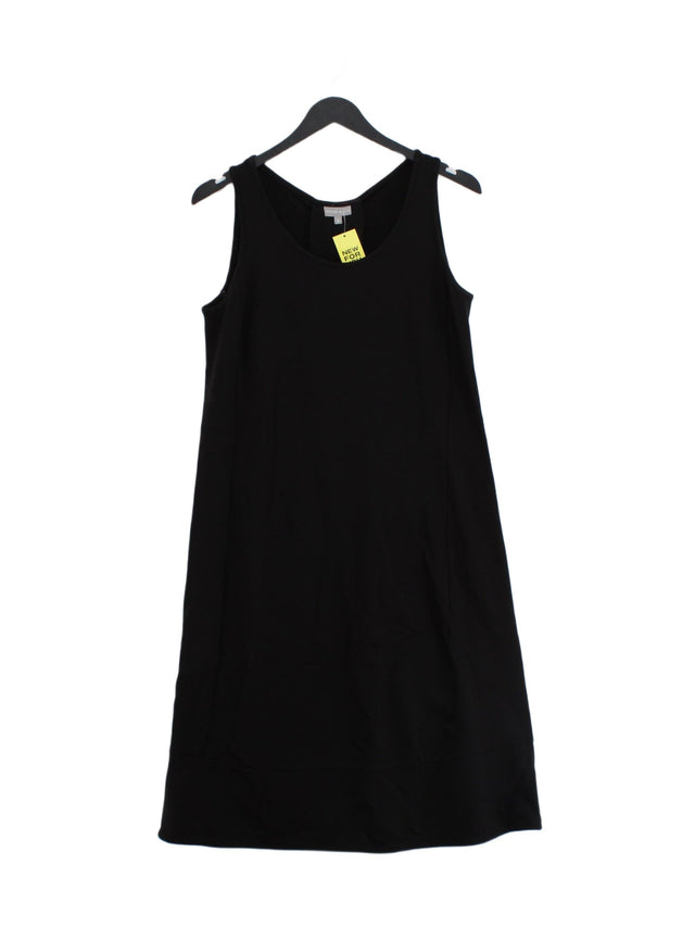 Oliver Bonas Women's Midi Dress UK 8 Black Viscose with Elastane, Nylon