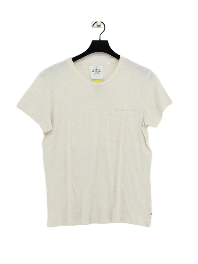 Cheap Monday Women's T-Shirt S Cream 100% Cotton