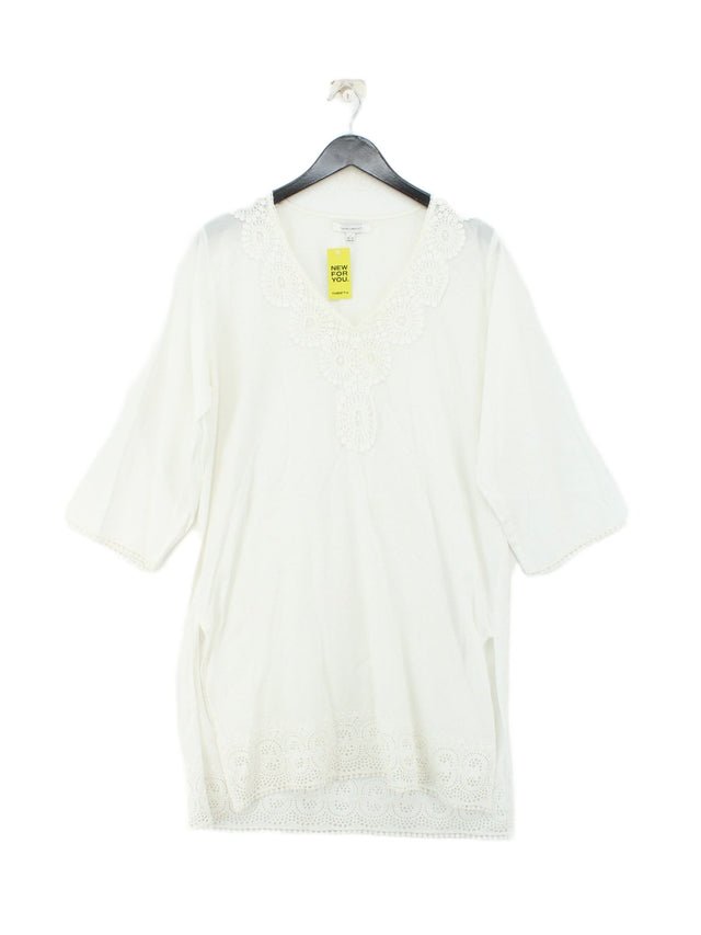 Deane And White Women's Top L Cream 100% Other