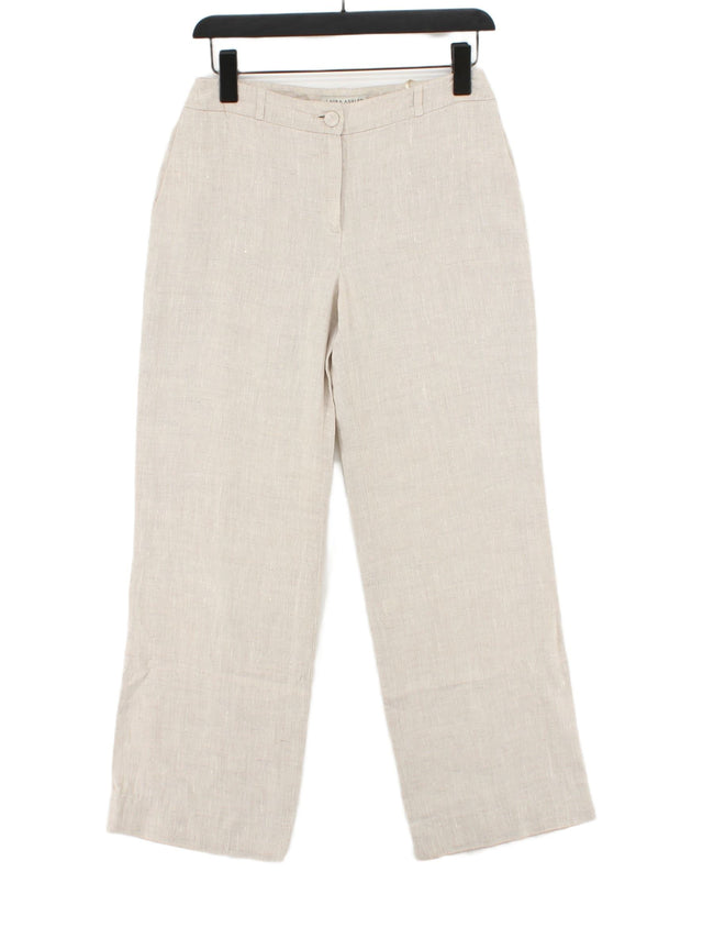 Laura Ashley Women's Trousers UK 8 Grey 100% Linen
