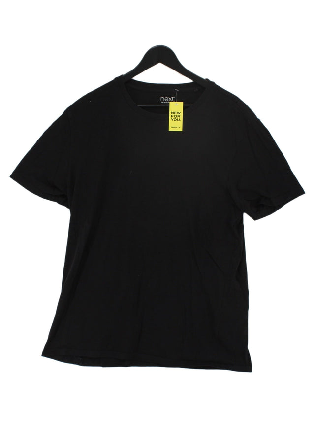 Next Men's T-Shirt L Black 100% Cotton