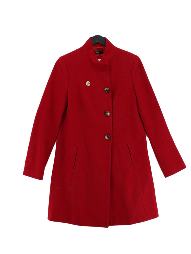 Stile Benetton Women's Coat UK 12 Red Wool with Other, Polyamide, Viscose