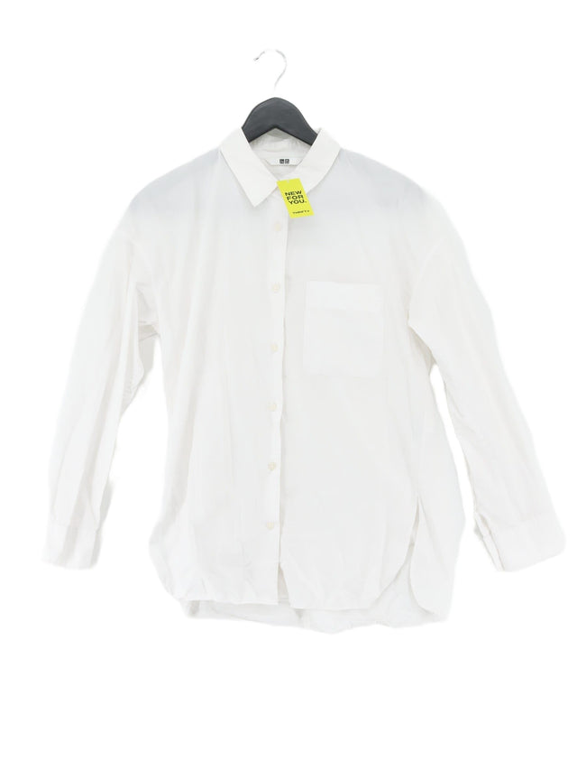 Uniqlo Women's Shirt S White 100% Cotton