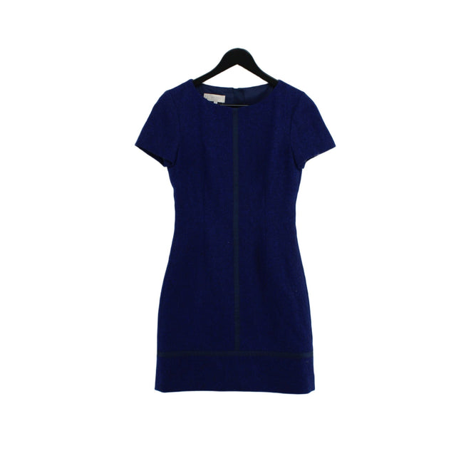 Hobbs Women's Midi Dress UK 8 Blue Wool with Polyester