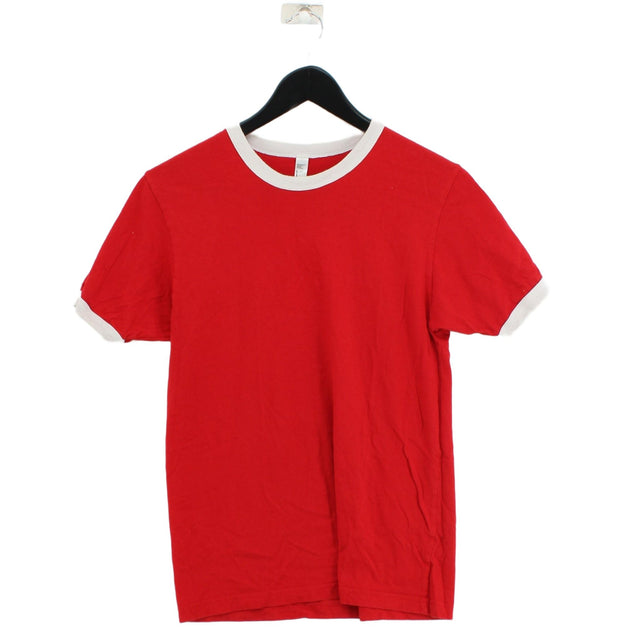 American Apparel Women's T-Shirt S Red 100% Cotton