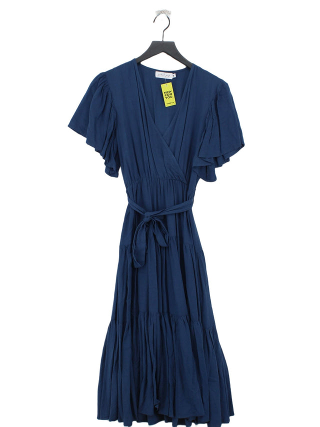 Petal + Pup Women's Midi Dress M Blue 100% Rayon