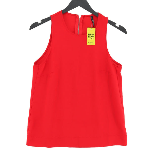 Stradivarius Women's Top S Red 100% Other