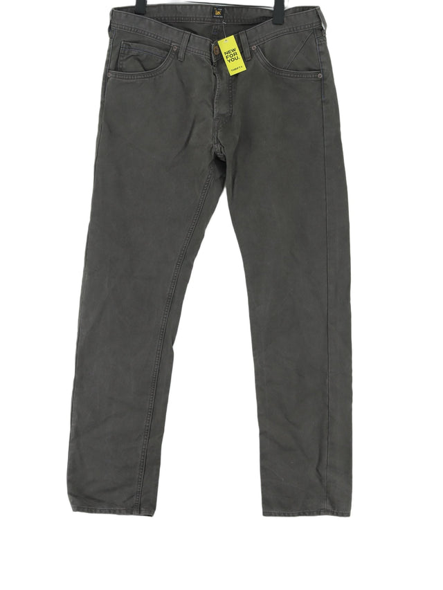 Lee Men's Trousers W 34 in; L 34 in Green 100% Cotton