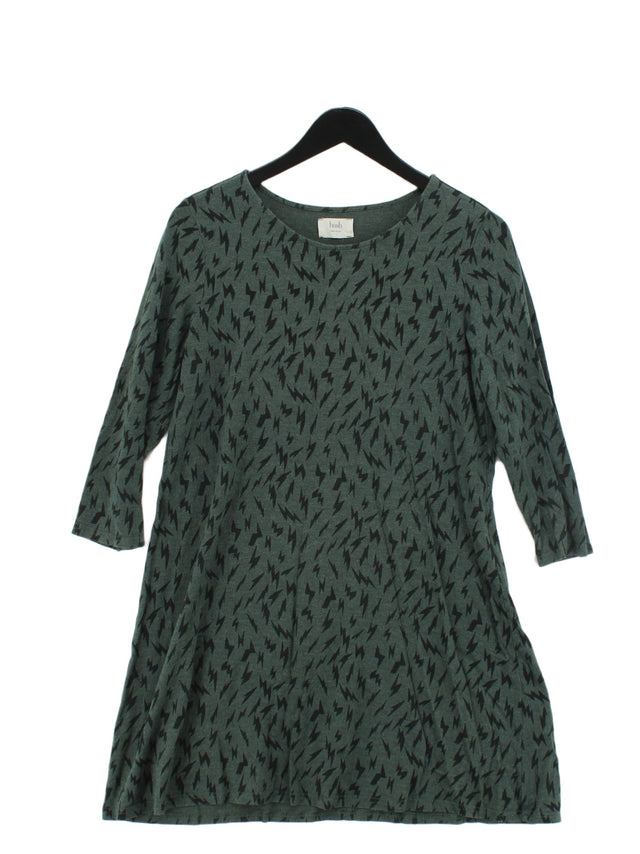Hush Women's Midi Dress S Green Cotton with Elastane, Lyocell Modal