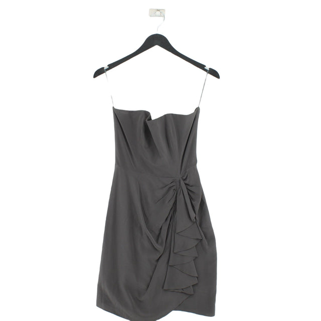 Ella Moss Women's Midi Dress S Grey 100% Silk