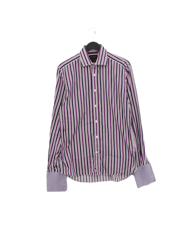 Duchamp Men's Shirt S Purple 100% Cotton