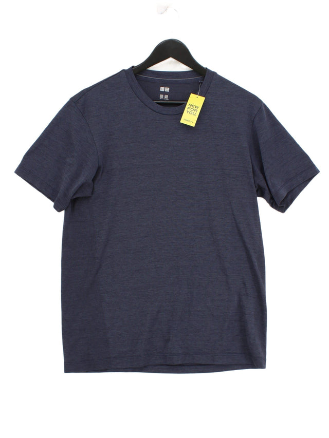Uniqlo Men's T-Shirt M Blue 100% Polyester