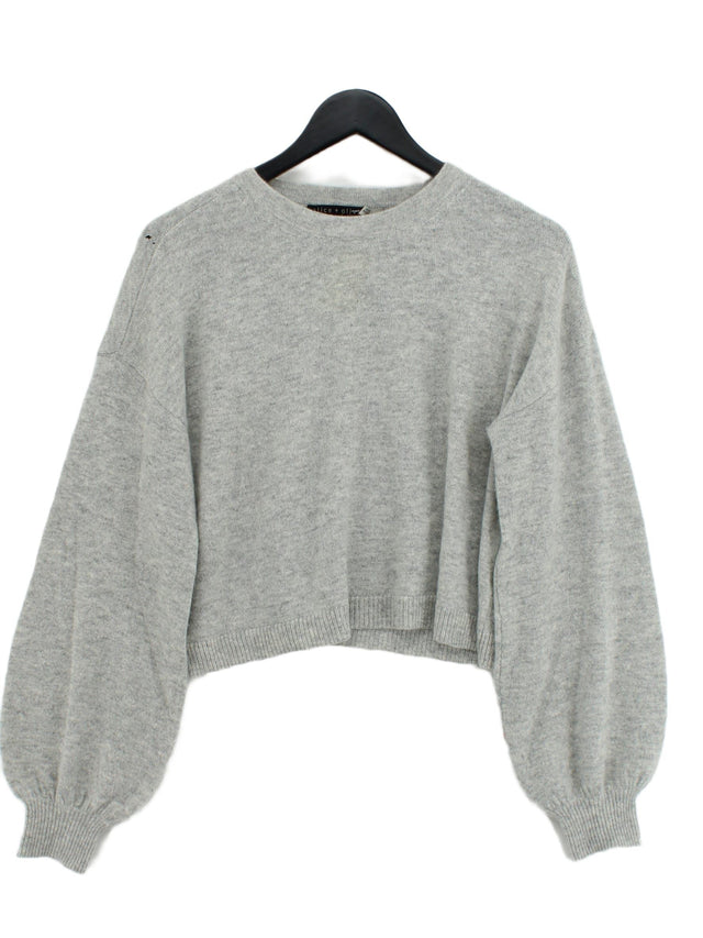 Alice + Olivia Women's Jumper M Grey 100% Cashmere