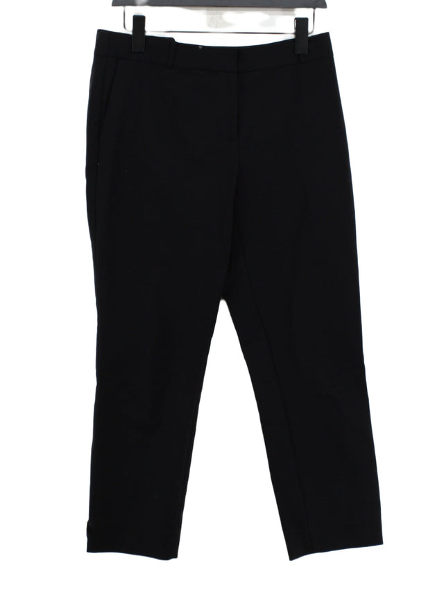 Kate Spade Women's Suit Trousers UK 8 Black Cotton with Elastane, Polyamide