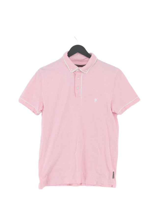 French Connection Men's Polo M Pink 100% Other