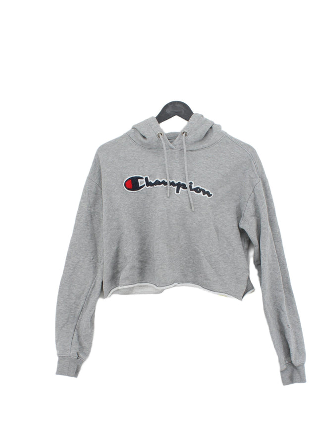 Champion Women's Hoodie S Grey 100% Cotton