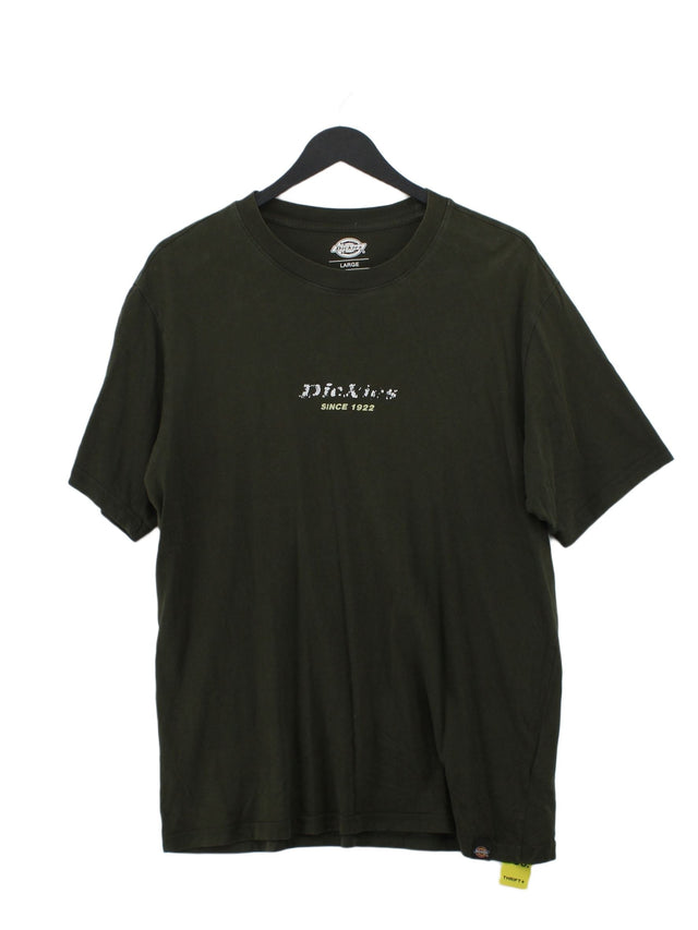 Dickies Men's T-Shirt L Green 100% Cotton