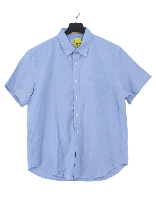 J. Crew Men's Shirt L Blue 100% Cotton
