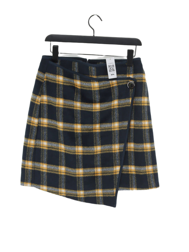 Next Women's Midi Skirt UK 12 Multi Polyester with Acrylic, Nylon, Viscose, Wool