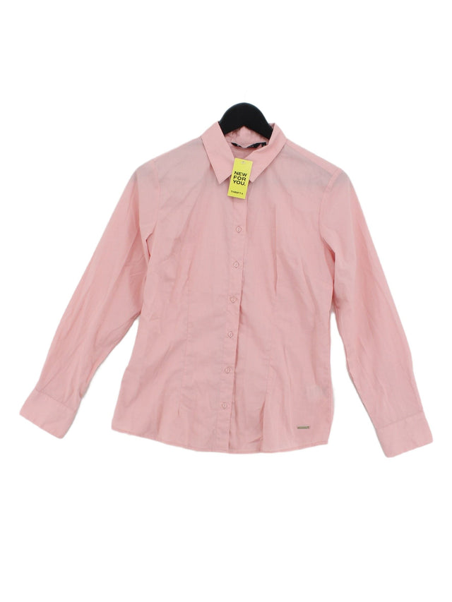 Van Heusen Women's Shirt M Pink Cotton with Polyester