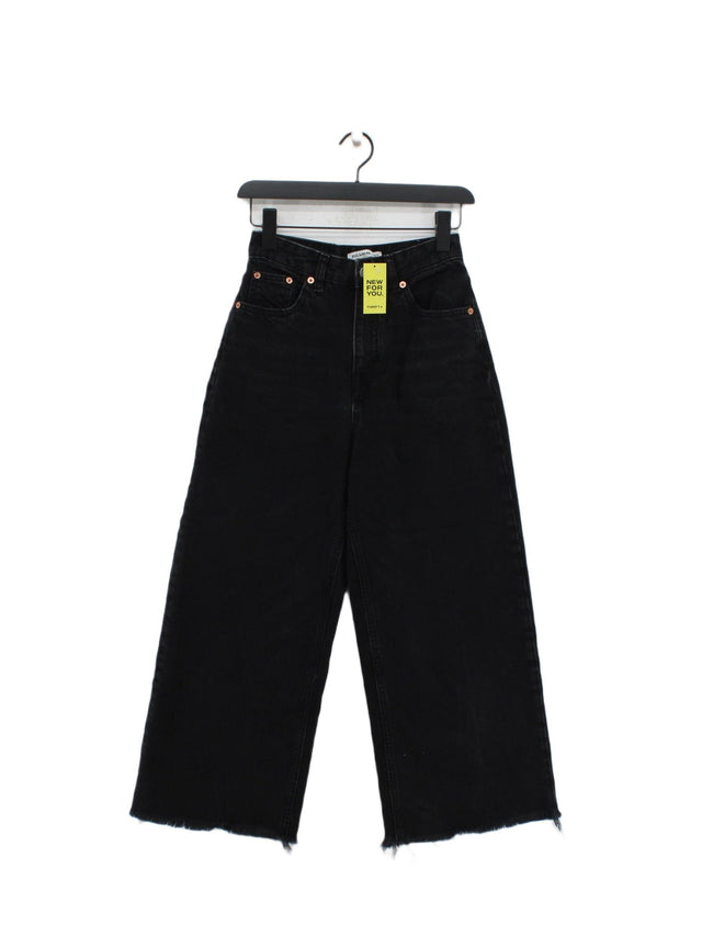 Pull&Bear Women's Jeans UK 6 Black 100% Other