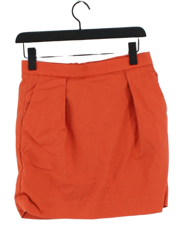 Gap Women's Mini Skirt UK 4 Orange Cotton with Spandex
