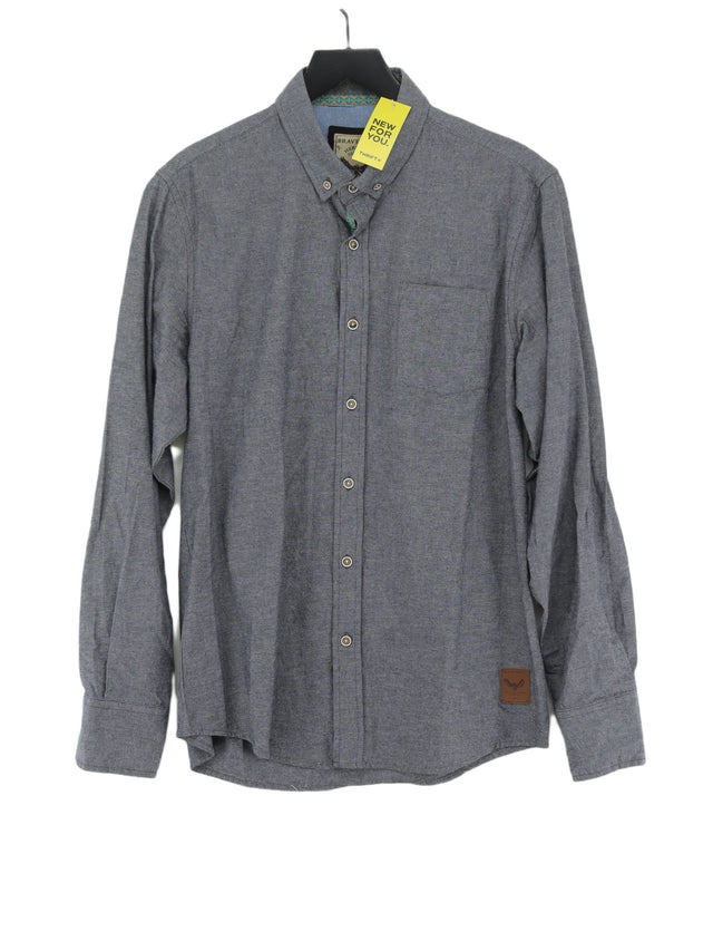 Brave Soul Men's Shirt M Grey 100% Cotton