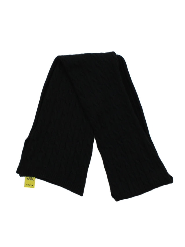 Ralph Lauren Men's Scarf Black Cotton with Nylon, Wool