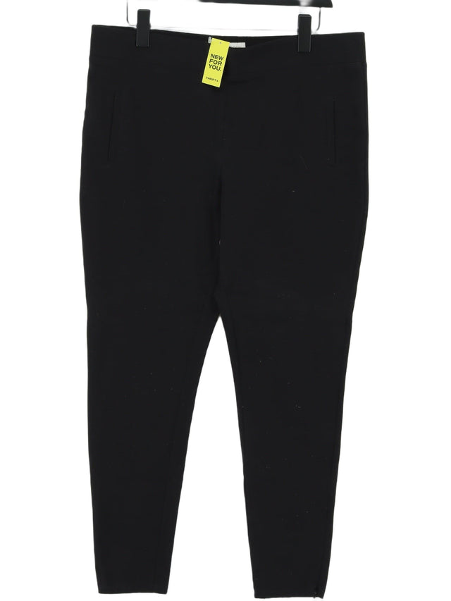 Monsoon Women's Suit Trousers UK 16 Black Viscose with Elastane, Polyamide