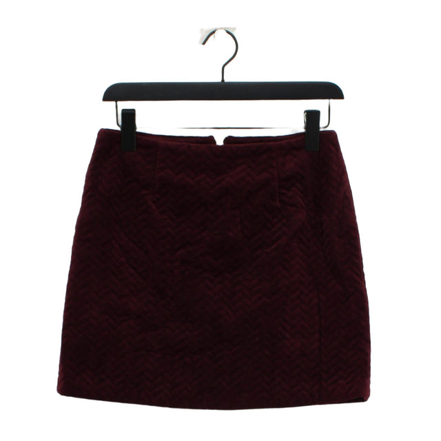 New Look Women's Mini Skirt UK 10 Purple 100% Polyester