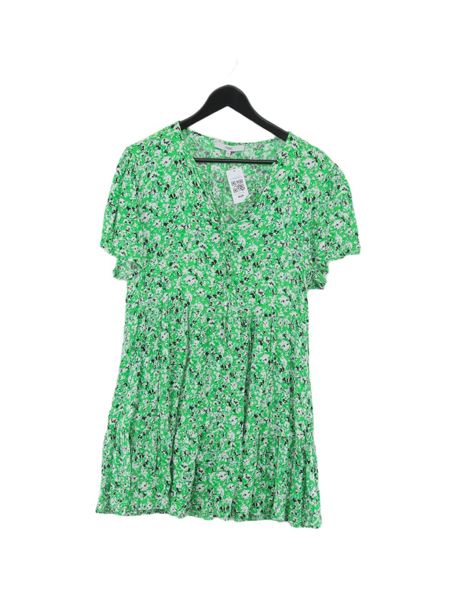 Next Women's Midi Dress UK 14 Green 100% Viscose