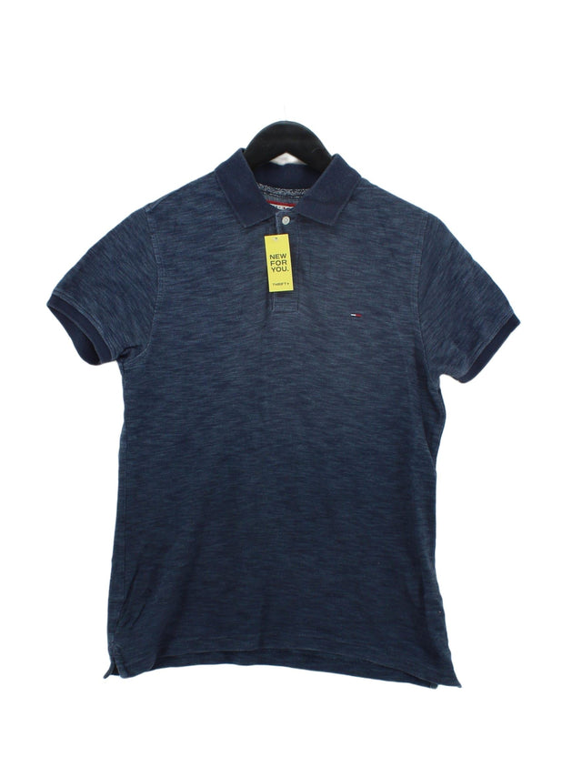 Tommy Hilfiger Men's Polo S Blue 100% Cotton