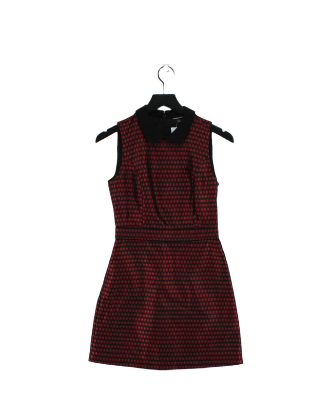 Warehouse Women's Midi Dress UK 8 Red 100% Polyester