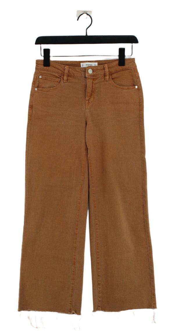 Mango Women's Jeans UK 6 Brown Cotton with Elastane