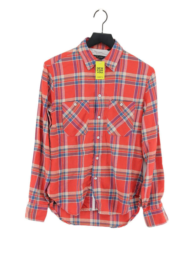 Rag & Bone Men's Shirt XS Red Cotton with Polyamide