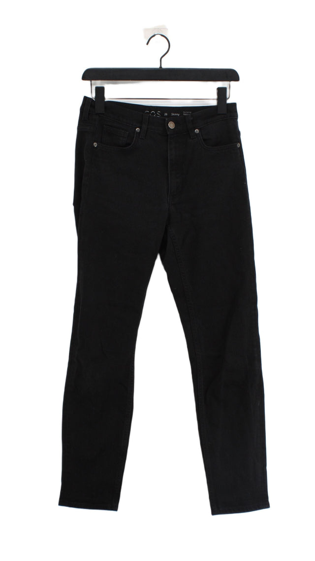 COS Women's Jeans W 28 in Black Cotton with Elastane, Polyester