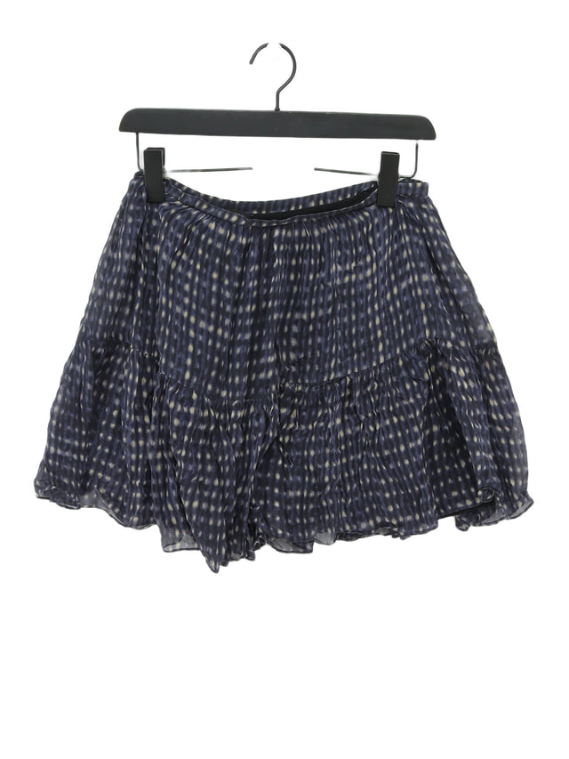 Tara Jarmon Women's Mini Skirt UK 8 Grey Silk with Polyester