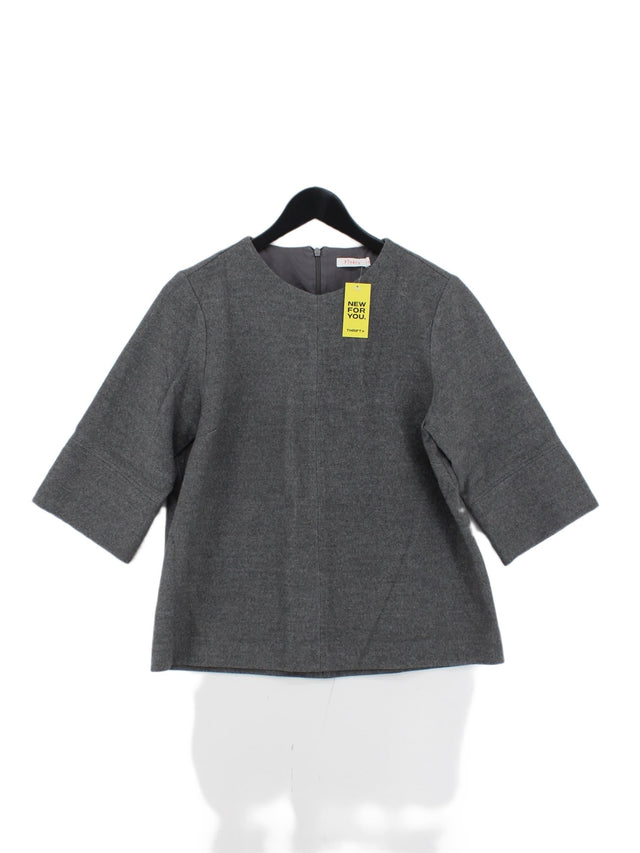 Finery Women's Top UK 10 Grey Viscose with Elastane, Polyester