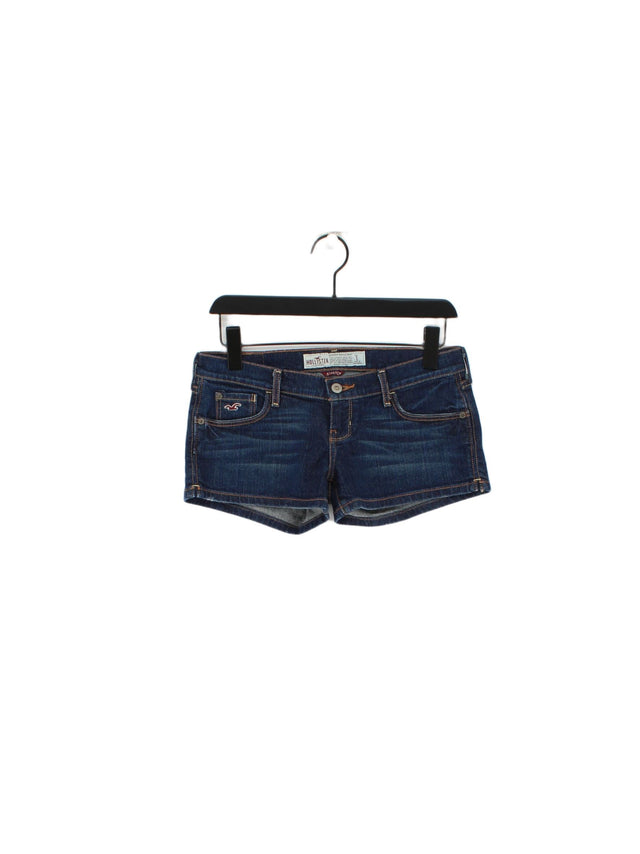 Hollister Women's Shorts W 30 in Blue Cotton with Elastane