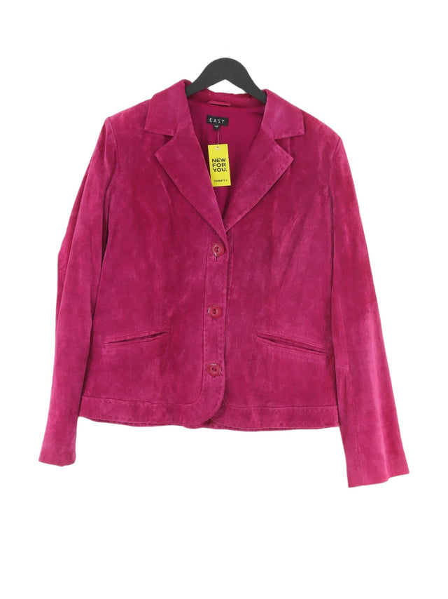 East Women's Blazer UK 14 Purple Other with Cotton, Polyester